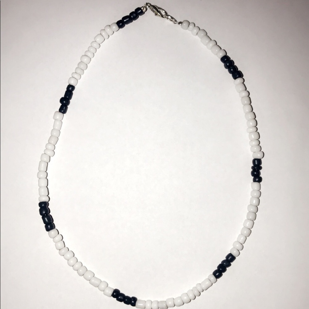 White and dark blue beaded choker! Buy two for $14